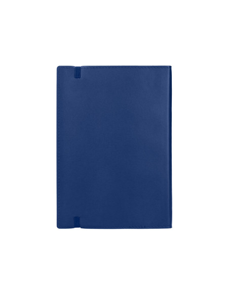 Libreta liderpapel simil piel a5 120 hojas 70g/m2 cuadro 4mm sin margen azul