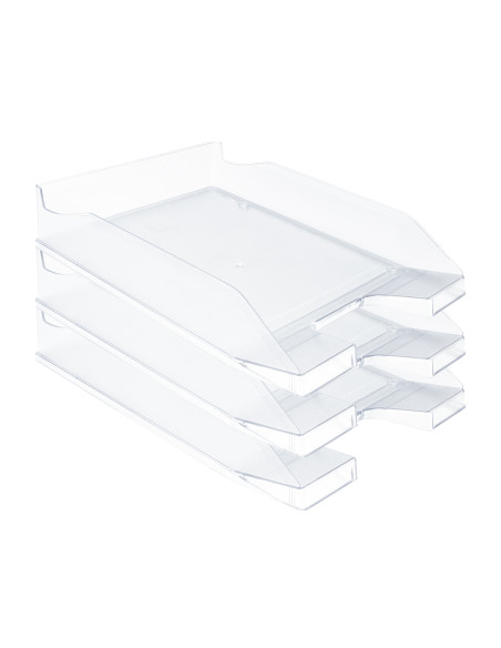 Bandeja sobremesa plastico q-connect transparente 240x70x340 mm