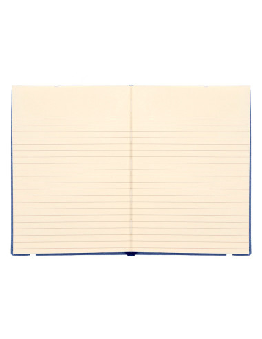 Libreta liderpapel simil piel a6 120 hojas 70g/m2 horizontal sin margen azul