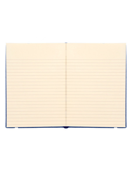 Libreta liderpapel simil piel a6 120 hojas 70g/m2 horizontal sin margen azul