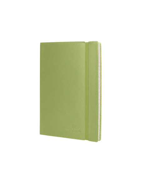 Libreta liderpapel simil piel a6 120 hojas 70g/m2 horizontal sin margen verde