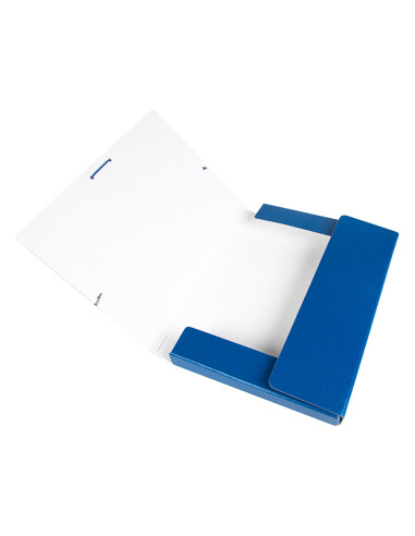 Carpeta proyectos liderpapel folio lomo 30mm carton gofrado azul