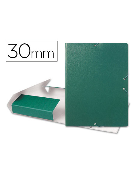 Carpeta proyectos liderpapel folio lomo 30mm carton gofrado verde