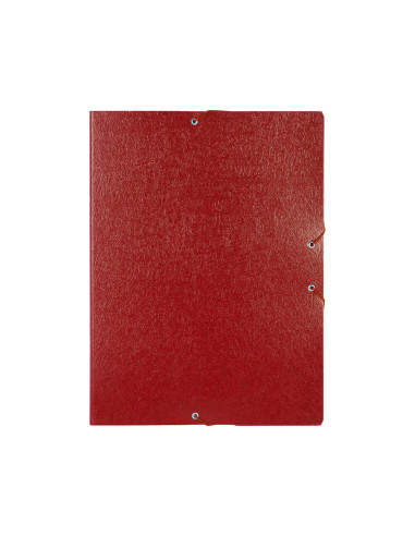 Carpeta proyectos liderpapel folio lomo 50mm carton gofrado roja