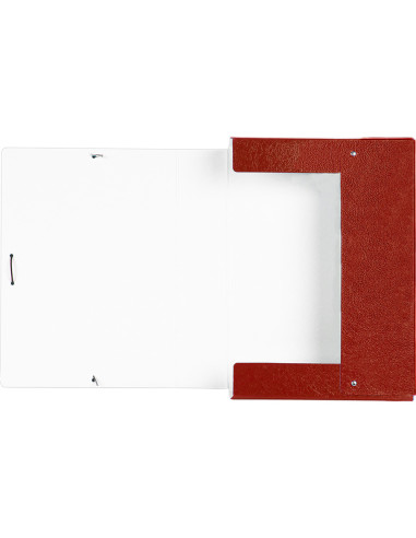 Carpeta proyectos liderpapel folio lomo 70mm carton gofrado roja