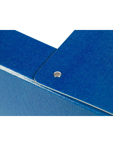 Carpeta proyectos liderpapel folio lomo 90mm carton gofrado azul