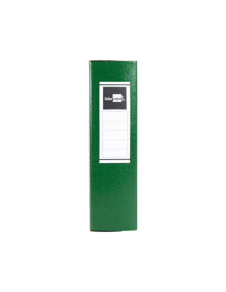 Carpeta proyectos liderpapel folio lomo 90mm carton gofrado verde