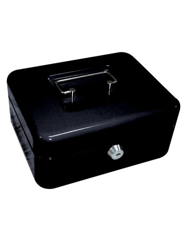 Caja caudales q-connect 8 200x160x90 mm negra con portamonedas