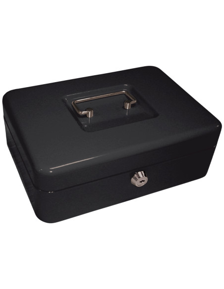 Caja caudales q-connect 10 250x180x90 mm negra con portamonedas