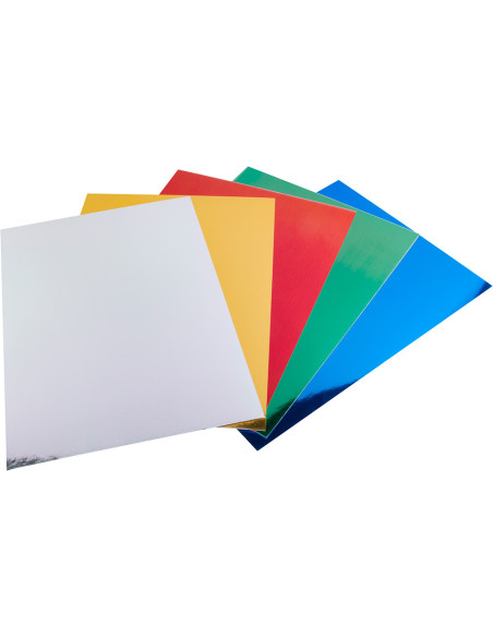 Cartulina liderpapel a4 235 g/m2 metalizada 5 colores surtidos paquete de 50 hojas