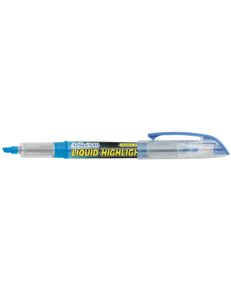 Rotulador artline fluorescente ek-640 azul punta biselada