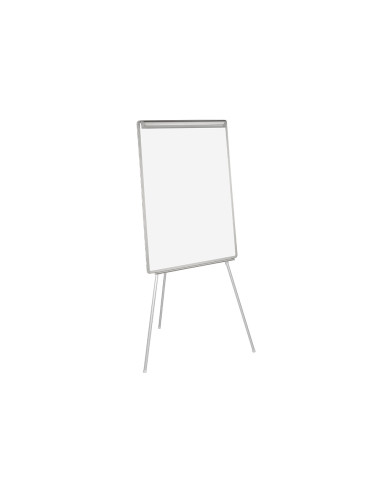 Pizarra blanca q-connect con tripode 90x60x195cm para convenciones superficie laminada escritura directa