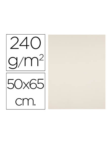 Cartulina liderpapel 50x65 cm 240g/m2 crema paquete de 25 hojas