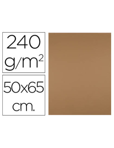 Cartulina liderpapel 50x65 cm 240g/m2 marron escolar paquete de 25 hojas