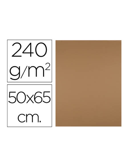 Cartulina liderpapel 50x65 cm 240g/m2 marron escolar paquete de 25 hojas