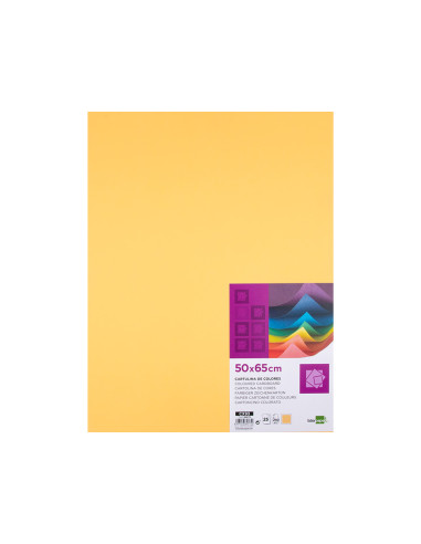 Cartulina liderpapel 50x65 cm 240g/m2 oro paquete de 25 hojas