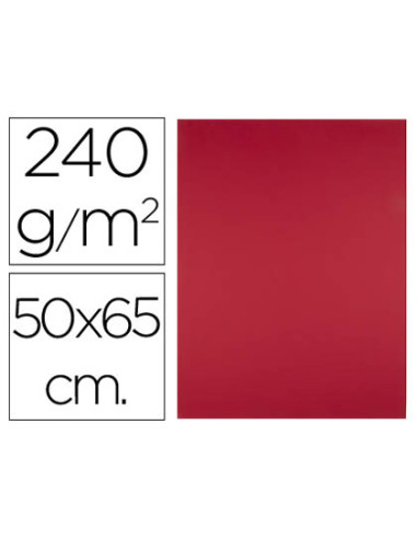 Cartulina liderpapel 50x65 cm 240g/m2 rojo navidad paquete de 25 hojas