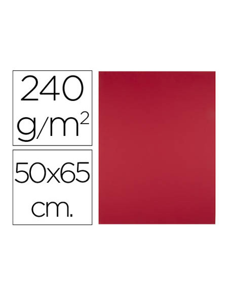 Cartulina liderpapel 50x65 cm 240g/m2 rojo navidad paquete de 25 hojas