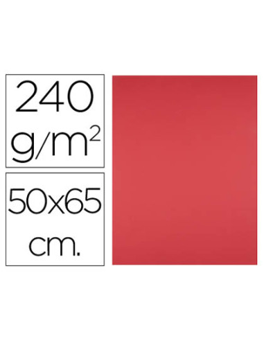 Cartulina liderpapel 50x65 cm 240g/m2 rojo paquete de 25 hojas