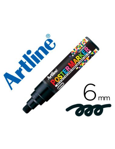 Rotulador artline poster marker epp-6-neg punta redonda 6 mm color negro