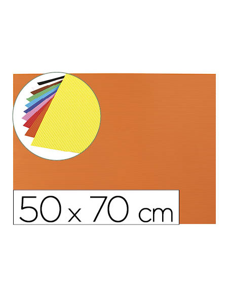 Goma eva ondulada liderpapel 50x70cm 2,2mm de espesor naranja