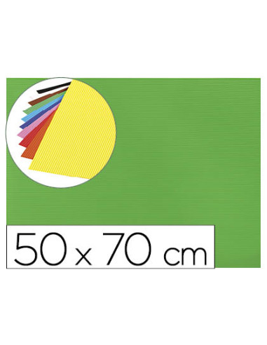 Goma eva ondulada liderpapel 50x70cm 2,2mm de espesor verde