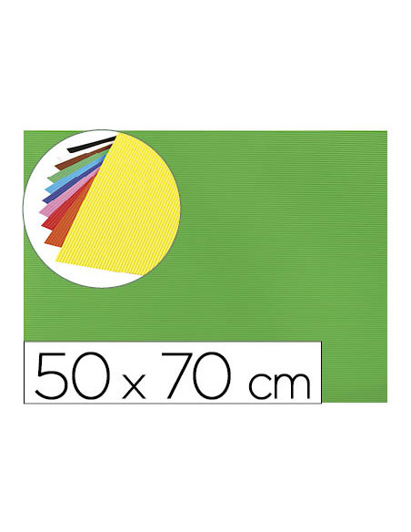 Goma eva ondulada liderpapel 50x70cm 2,2mm de espesor verde