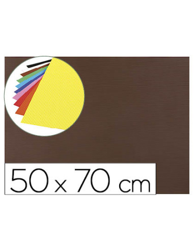 Goma eva ondulada liderpapel 50x70cm 2,2mm de espesor marron