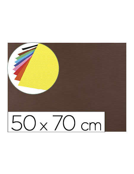 Goma eva ondulada liderpapel 50x70cm 2,2mm de espesor marron