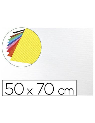 Goma eva ondulada liderpapel 50x70cm 2,2mm de espesor blanco