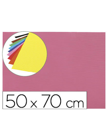 Goma eva ondulada liderpapel 50x70cm 2,2mm de espesor rosa