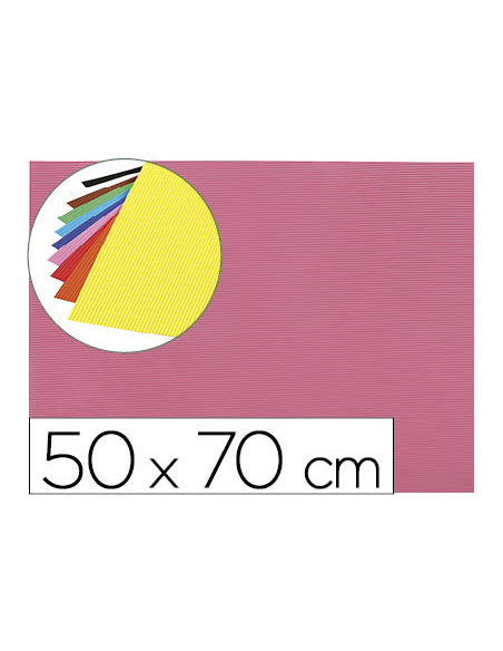 Goma eva ondulada liderpapel 50x70cm 2,2mm de espesor rosa