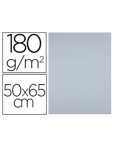 Cartulina liderpapel 50x65 cm 180 gr gris paquete de 25 hojas