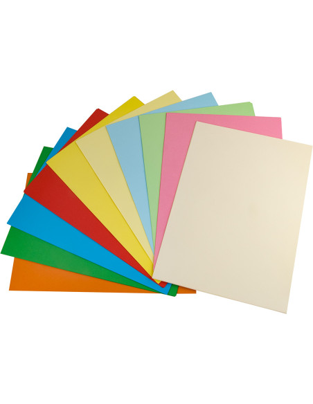 Papel color liderpapel a3 80gr 10 colores surtidos paquete 100 hojas