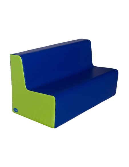 Sillon sumo didactic mediano triple alt asiento 25 cm azul / pistacho 100x45x50 cm