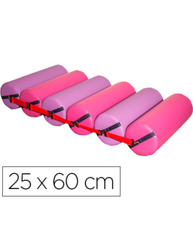 Rodillo deslizantes sumo didactic 6 cilindros fucsia / lila 25 cm de diametro x 60 cm alto