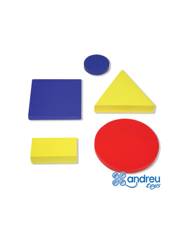 Juego andreutoys figuras geometricas madera 48 piezas 24,5x15x8 cm