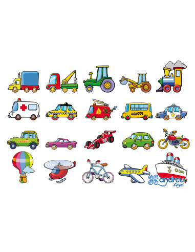 Juego andreutoys vehiculos magneticos 8 cm caja de 20 unidades surtidas 20,6x19x4,5 cm