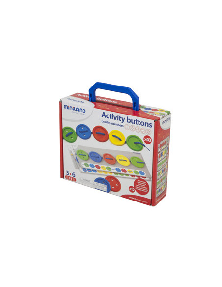 Juego miniland actividades botones 40 piezas + 5 cordones