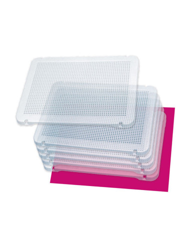 Juego miniland placa para pinchos transparente 31x21 cm set de 6 unidades