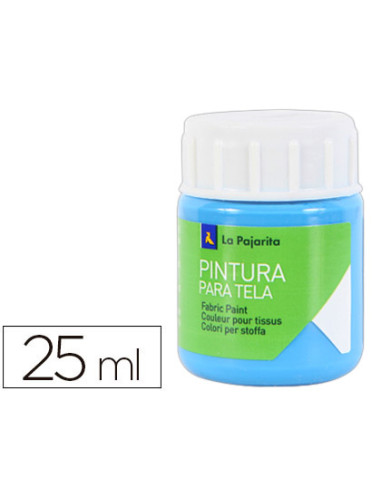 Pintura para tela la pajarita azul cyan 25 ml