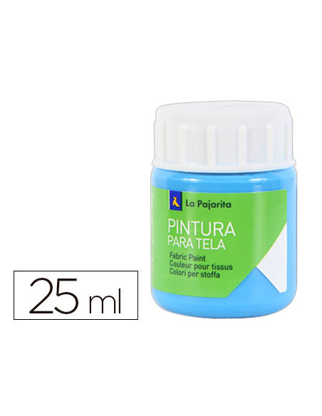 Pintura para tela la pajarita azul cyan 25 ml