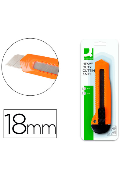 Cuter q-connect plastico ancho cuchilla 18 mm xd-23 blister 1 unidad