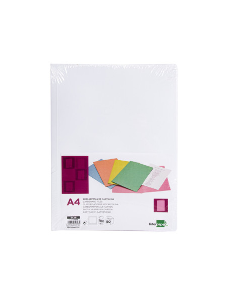 Subcarpeta liderpapel a4 blanco 180g/m2