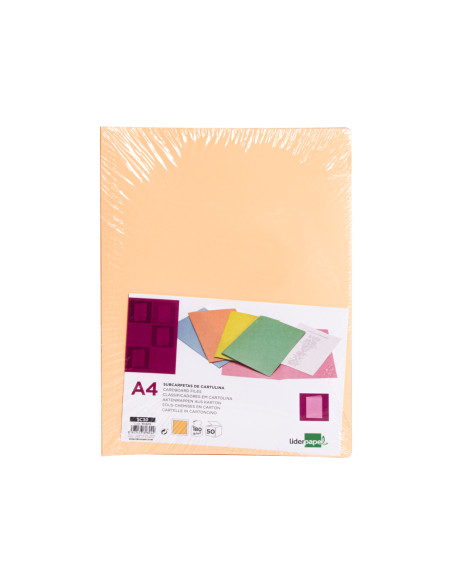 Subcarpeta liderpapel a4 naranja pastel 180g/m2