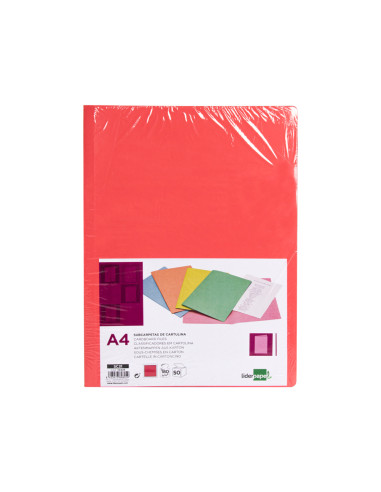 Subcarpeta liderpapel a4 rojo pastel 180g/m2