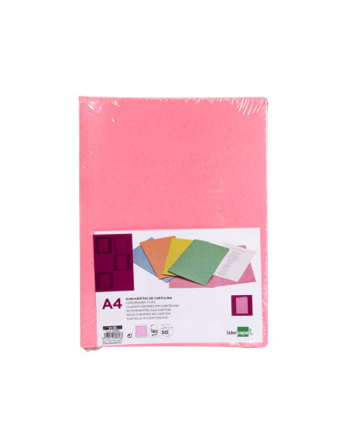 Subcarpeta liderpapel a4 rosa pastel 180g/m2