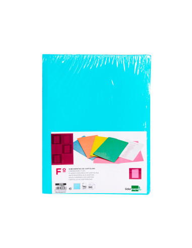 Subcarpeta liderpapel folio azul pastel 180g/m2