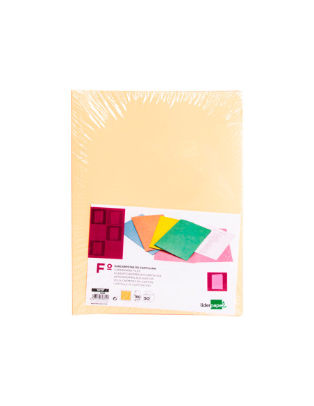 Subcarpeta liderpapel folio naranja pastel 180g/m2