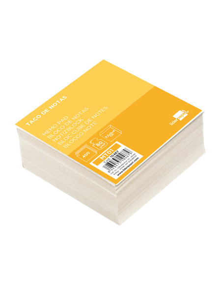 Taco papel liderpapel sin encolar 95x90x40 mm blanco 80 gr